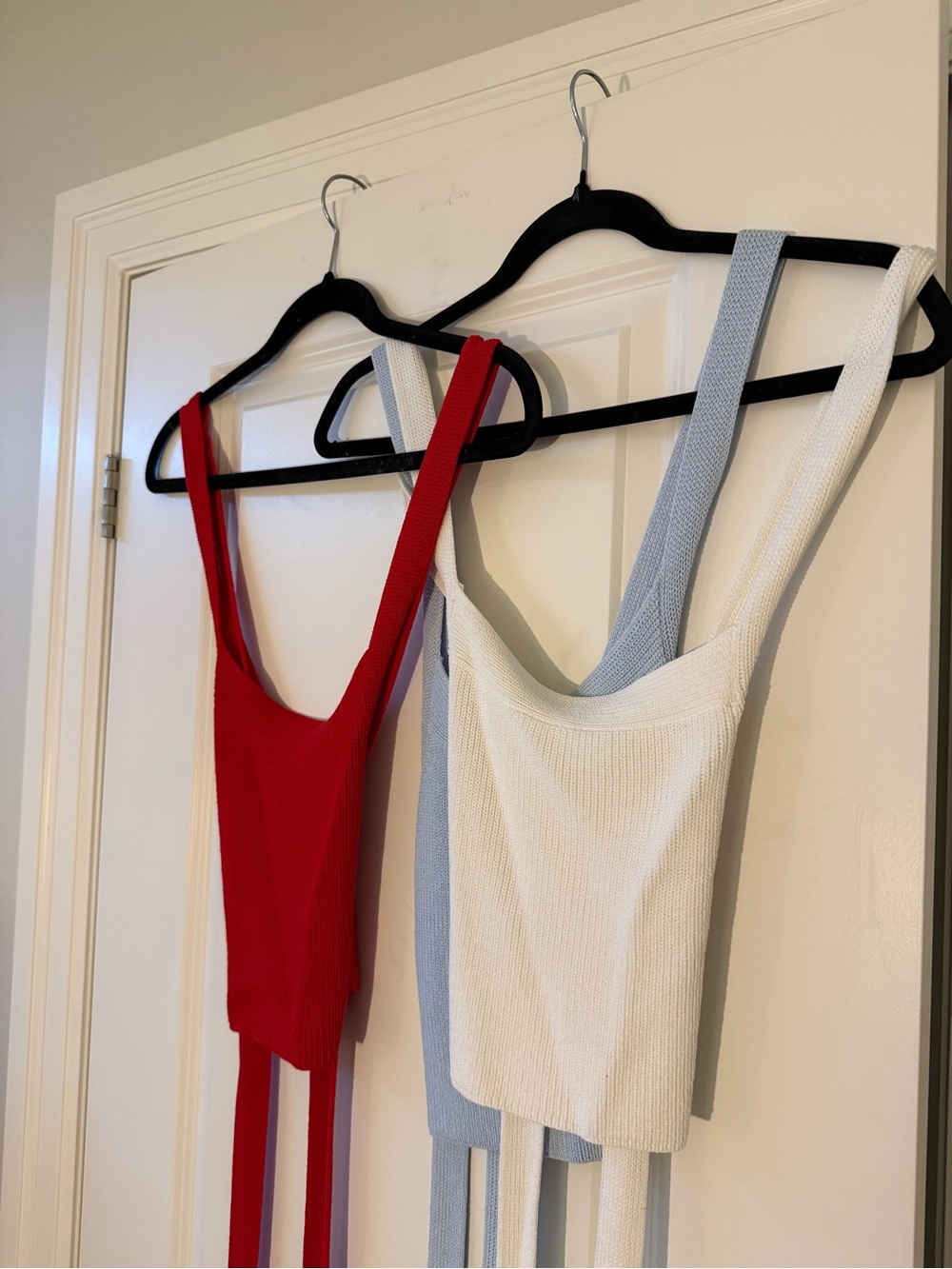 Wilfred Red, White & Light Blue knit wrap tanks - Picture 4 of 4